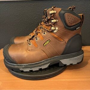 Keen Men’s Brown Camden 6” Waterproof Carbon Fiber Toe Utility Boots Size 8EE